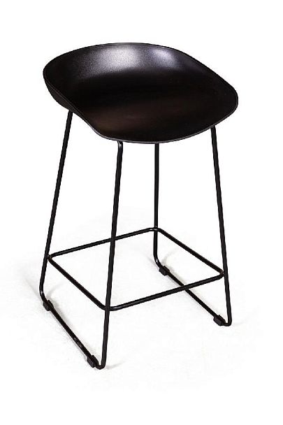 Стул полубарный Leo пластик черный - Вид 6