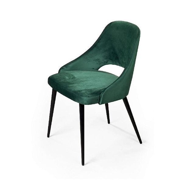 Стул William, бархат зелёный 19/ черный конус - Вид 7