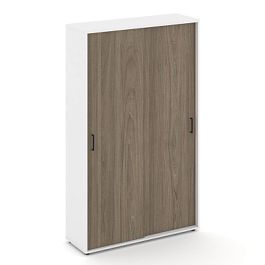 Стайл Проджект Шкаф-купе комбинированный SN.SHK.E-002 Белый/Белый/Вяз Благородный/Черный Ручки 1200* - Фото предпросмотра