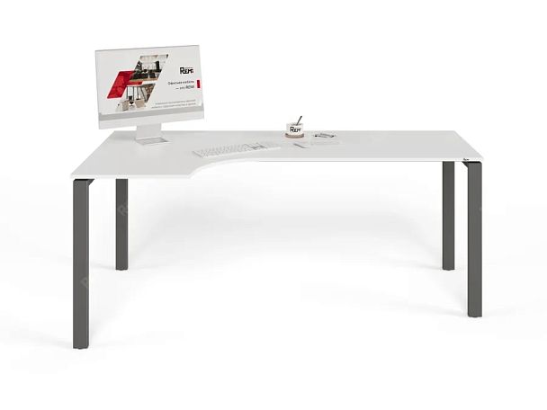 ЛАЙТ / LIGHT RLG016-16x9L Угловой стол 180x90x75 Белый - Вид 3