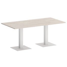 Home Office Стол прямоугольный VR.SP-5-180.2 Денвер светлый/Белый металл 1800*900*753 - Фото предпросмотра