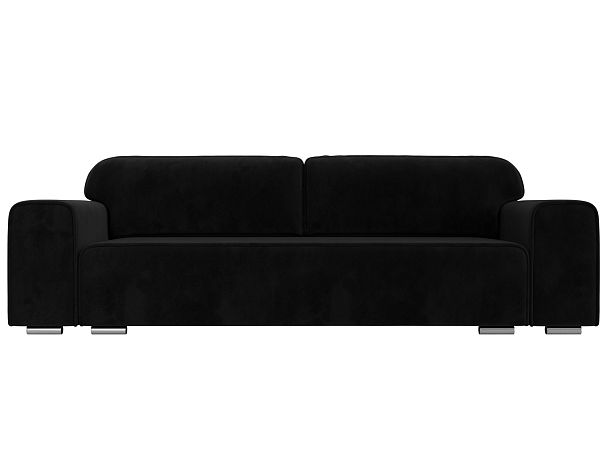 Прямой диван Лига-029 Велюр черный - Вид 2