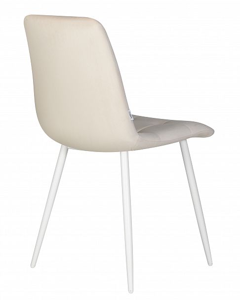 Стул обеденный DOBRIN CHILLY (Кремовый Holland 05, основание белое) - Вид 4