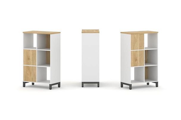 Style Project Набор стеллажа 2-х сторон., 3 яр. SN.NSD-321 Белый/Тиквуд Светлый/Металл Антрацит 754* - Вид 1