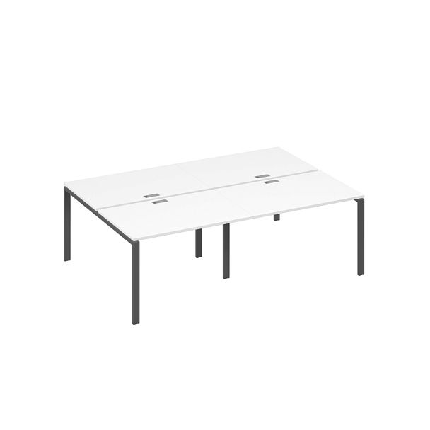 Рабочая станция металлокаркас UNO 4х120 A4 А4 Б1 176-2 БП белый премиум / металлокаркас антрацит - Вид 1
