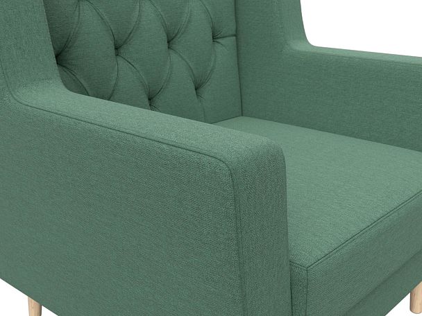 Кресло Брайтон Люкс Рогожка зеленый - Вид 4