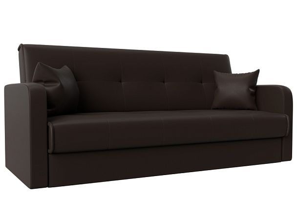 Диван книжка Надежда (полностью экокожа коричневая) - Вид 1