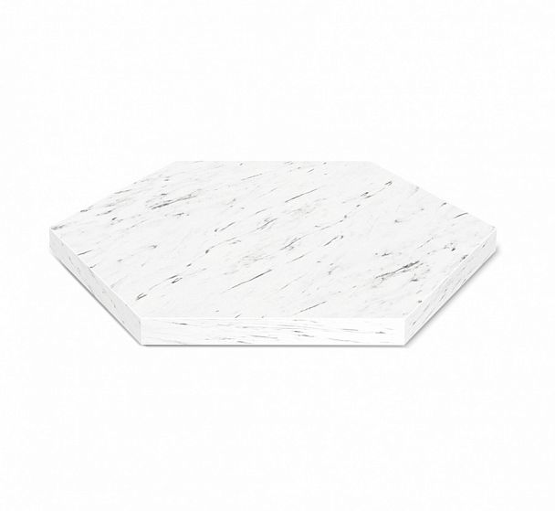 Столешница Sheffilton SHT-ТT20 60 ЛДСП мрамор каррара белый - Вид 1