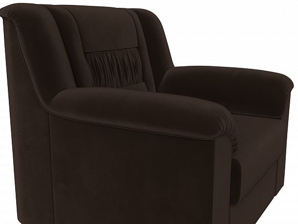 Кресло Карелия (полностью микровельвет коричневый) - Вид 4
