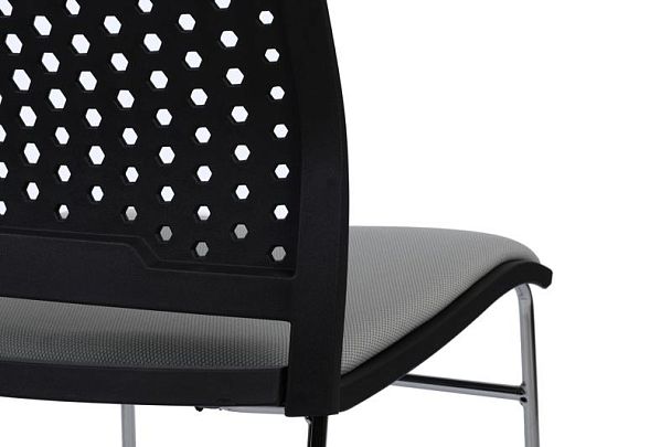 Кресло Color RCH D918B Черный пластик/Серая ткань - Вид 10