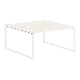 Стол 2-х местный EQWST 1516 Ясень Траун/Белый 1560х1606х750 EDIS - Фото предпросмотра