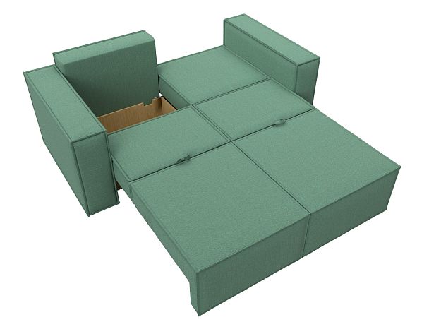 Диван прямой Куба мини Рогожка зеленый - Вид 9