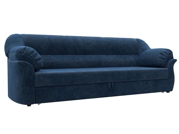 Диван прямой Карнелла Велюр синий - Вид 1