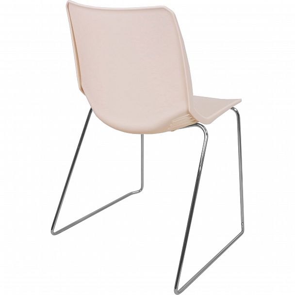 Стул Race (пруток) каркас Хром, белый, стопируемый - Вид 3