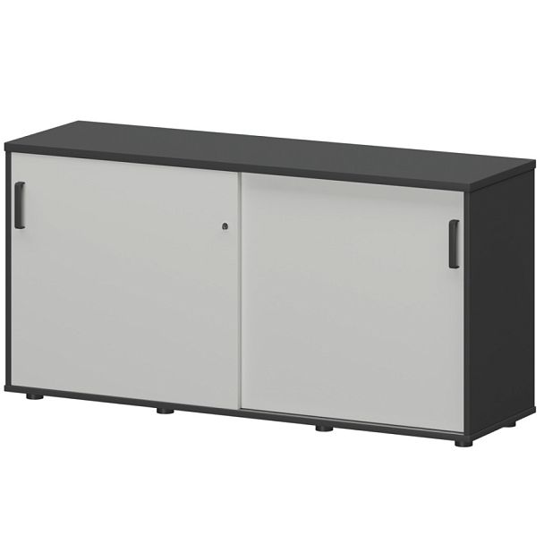 Тумба-купе СМТ-15.7К Тип1 Графит/Белый 1496x444x750 Смарт - Вид 1