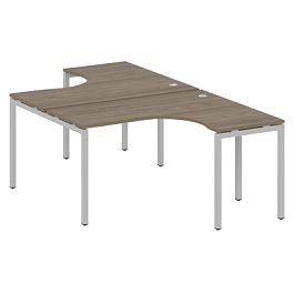 Metal System Quattro Р. ст. криволинейная на П-образном м/к 40БП.РАС-СА-2.3 Вяз/Серый металл 1400*2435*750 - Фото предпросмотра