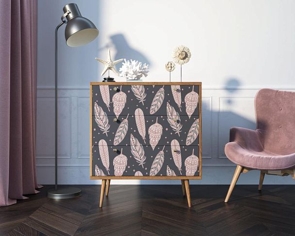 Комод Berber три ящика 40 принт арт BB40/Print_40 - Вид 4