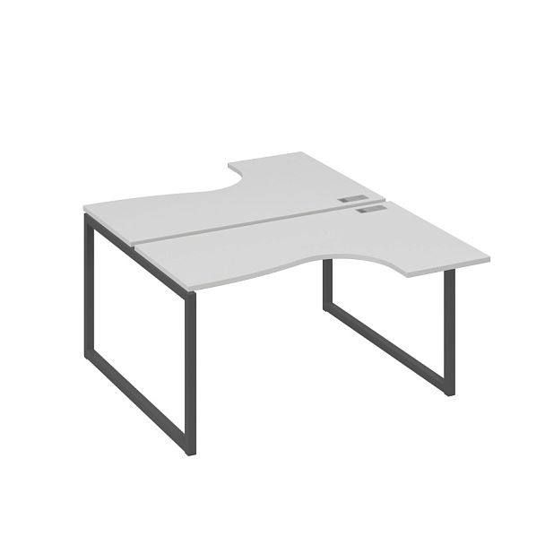 Рабочая станция каркас QUATTRO столы Классика (2х140) A4 А4 Б4 181 БП серый / металлокаркас антрацит - Вид 1