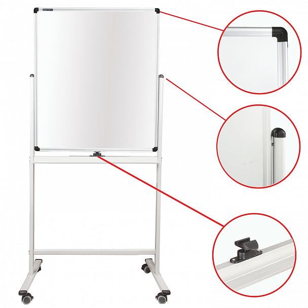 Доска магнитно-маркерная НА СТЕНДЕ 60х90 см, 2-сторонняя, ГАРАНТИЯ 10 ЛЕТ, BRAUBERG Premium, 236850 - Вид 3