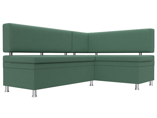 Диван кухонный угловой Стайл правый угол Рогожка зеленый - Вид 3