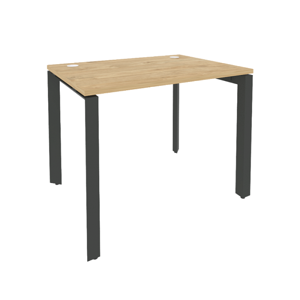 Onix Стол рабочий на П-образном м/к O.MP-SP-1.7 Тиквуд светлый/Антрацит металл 980*720*750 - Вид 1