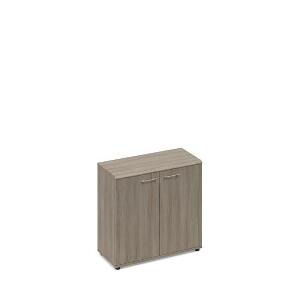 Шкаф низкий закрытый (топ МДФ) Time metal МР 9351 МП/ВЛ/ВЛ вяз либерти - Вид 1