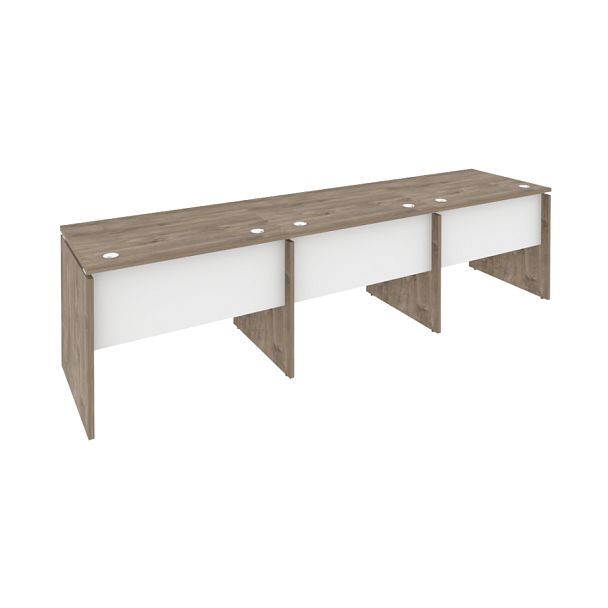 Onix Рабочая станция O.RS-3.1.7 Тиквуд темный/Белый бриллиант 2940*720*750 - Вид 1