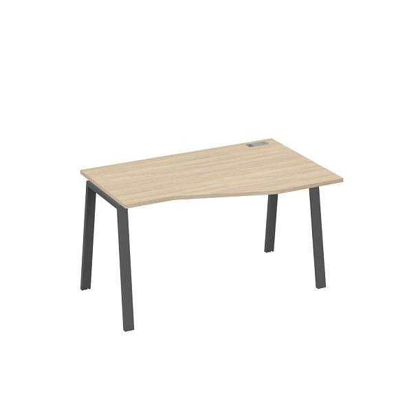 Стол эргономичный правый "Техно" на металлокаркасе TRE A4 А4 Б3 064 БП дуб скандинавский / металлокаркас антрацит - Вид 1