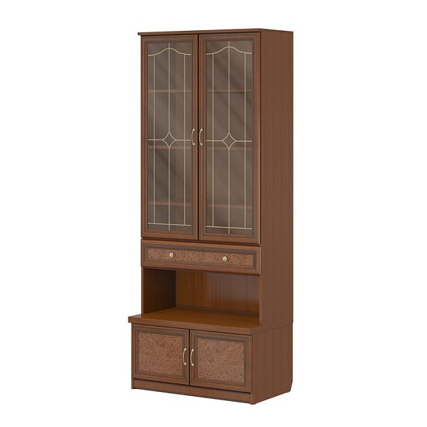 Шкаф комбинированный "Версаль люкс"  ПК-ВРЛ-ШК1Н229Х90В/И3/1/35-В1-198 орех орвието - Вид 1