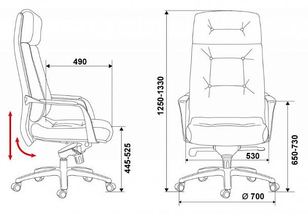 Кресло руководителя "Dao" brown - Вид 5