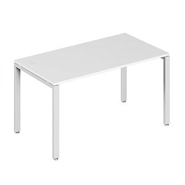 Стол письменный на металлоопорах Trend Metal 140x60x75 белый - Фото предпросмотра