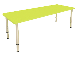 Детский стол 2-х местный (1200х450), желтый, гр.0-3 - Фото предпросмотра