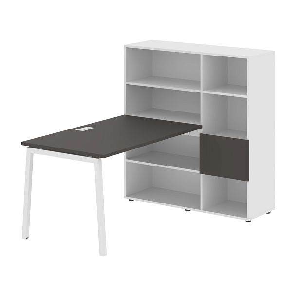 Стол-стеллаж ELRST 1213 Мокко/Белый/Белый 1790х1250х1355 EDIS - Вид 1