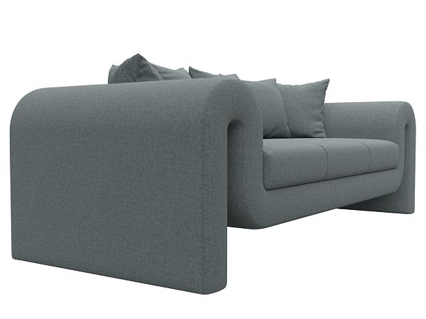 Диван прямой Волна Рогожка серый - Вид 3