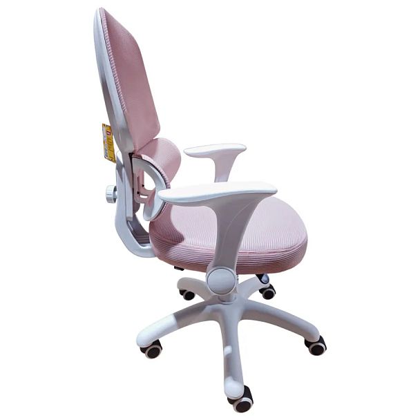 Кресло детское с поясничной поддержкой BRABIX KIDS "MG-225", сетка/ткань TW, розовое, 533316 - Вид 4