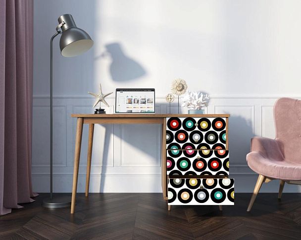 Стол рабочий Berber принт 37 с одной тумбой арт BB31/Print_37 - Вид 2