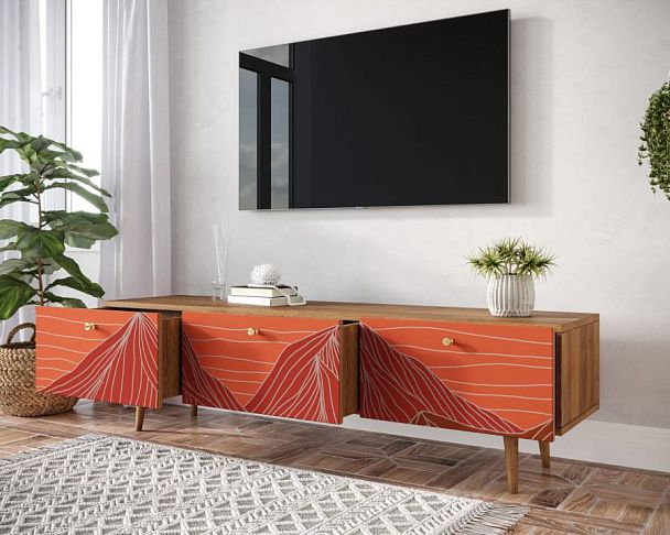 Комод Berber с ящиками низкий под TV 49 принт арт BB19/Print_49 - Вид 2