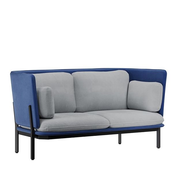 Stato Диван двухместный с низкой спинкой STA-02L Like 785/Like 992/Металл Черный 1730*850*855 - Вид 1