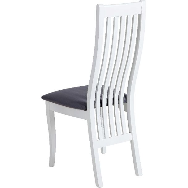 Комплект деревянных стульев с мягким сиденьем Альбен Белая эмаль/Серый велюр, 4 шт. - Вид 5