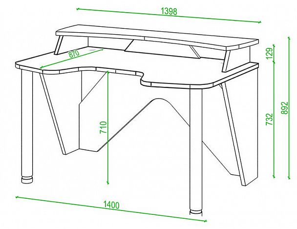 Стол компьютерный Домино Lite СК-140 - Вид 2
