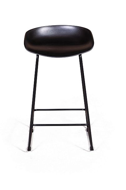 Стул полубарный Leo пластик черный - Вид 2