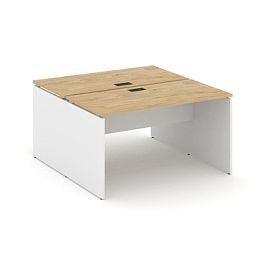 Стайл Проджект Рабочая станция 2-х сторон. SN-D.DRS-013 Тиквуд Светлый/Белый/Черная Заглушка 1380*14 - Фото предпросмотра