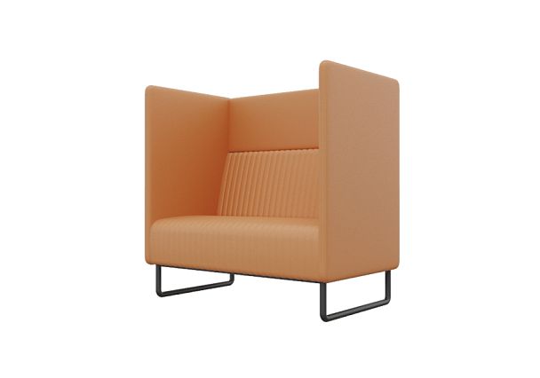 Bronks Диван одноместный BROS-1 Nappa 490/Металл Черный 1050*760*1180 - Вид 1