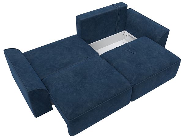 Диван прямой Лига-048 НПБ Велюр синий - Вид 9