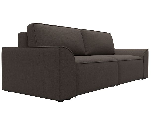 Диван прямой Лига-048 НПБ Рогожка коричневый - Вид 3