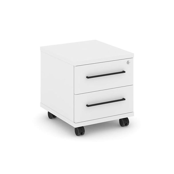 Rift Тумба мобильная усиленная RF.TM-001 Белый Бриллиант/Металл Черный 416*460*448 - Вид 1