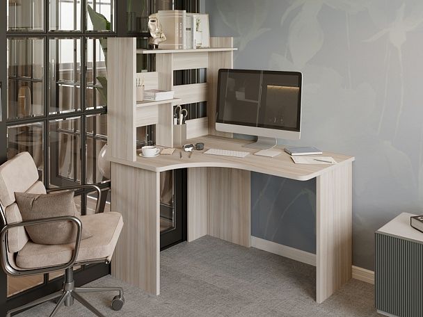 Стол компьютерный Домино Lite СКЛ-Угл120+НКЛ-100 Карамель левый - Вид 2