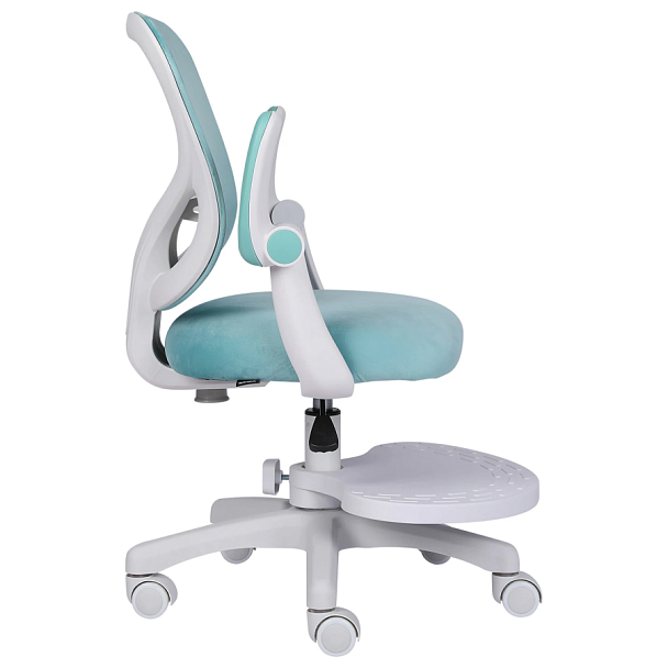 Кресло детское с подставкой для ног BRABIX "Sky MG-206", велюр, голубое, 533155 - Вид 5