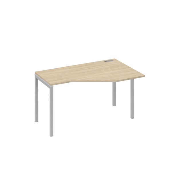 Стол эргономичный правый "Техно" на металлокаркасе DUE A4 А4 Б2 054 БП дуб скандинавский / металлокаркас серый - Вид 1