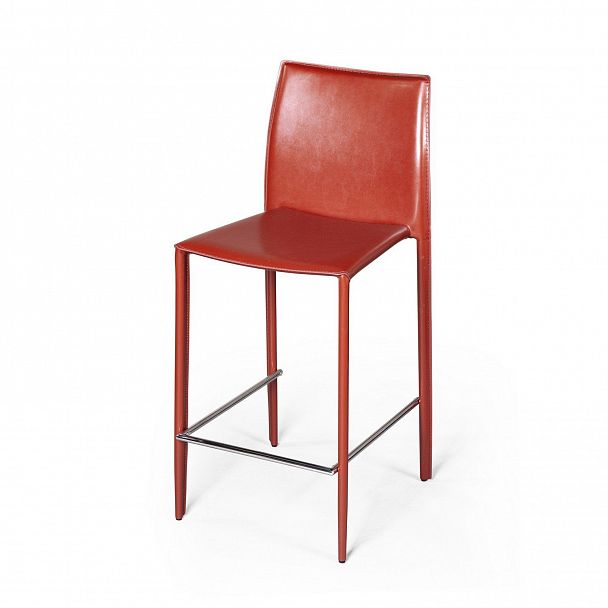 Стул полубарный Rolf, кожа ретро-красный - Вид 6